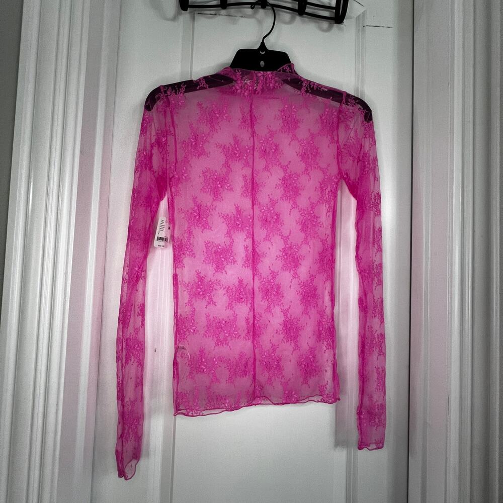 Free People Intimately Lady Lux Layering Top | Neon Rose | Size S - Picture 4 of 4